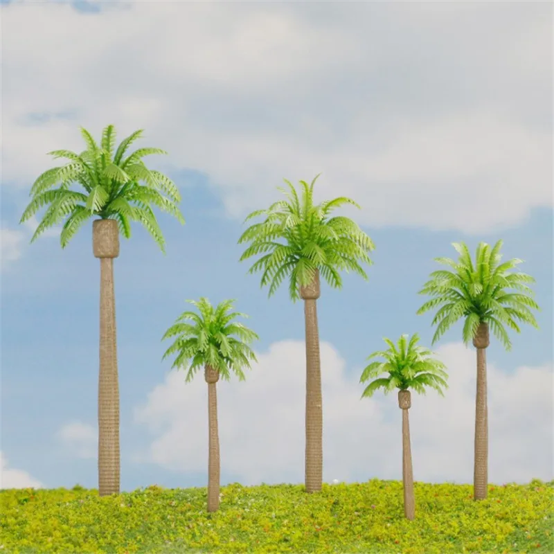 100pcs/lot 6.5cm 1/200 Scale Plastic Model Palm Tree In Architecture Model Building Maker