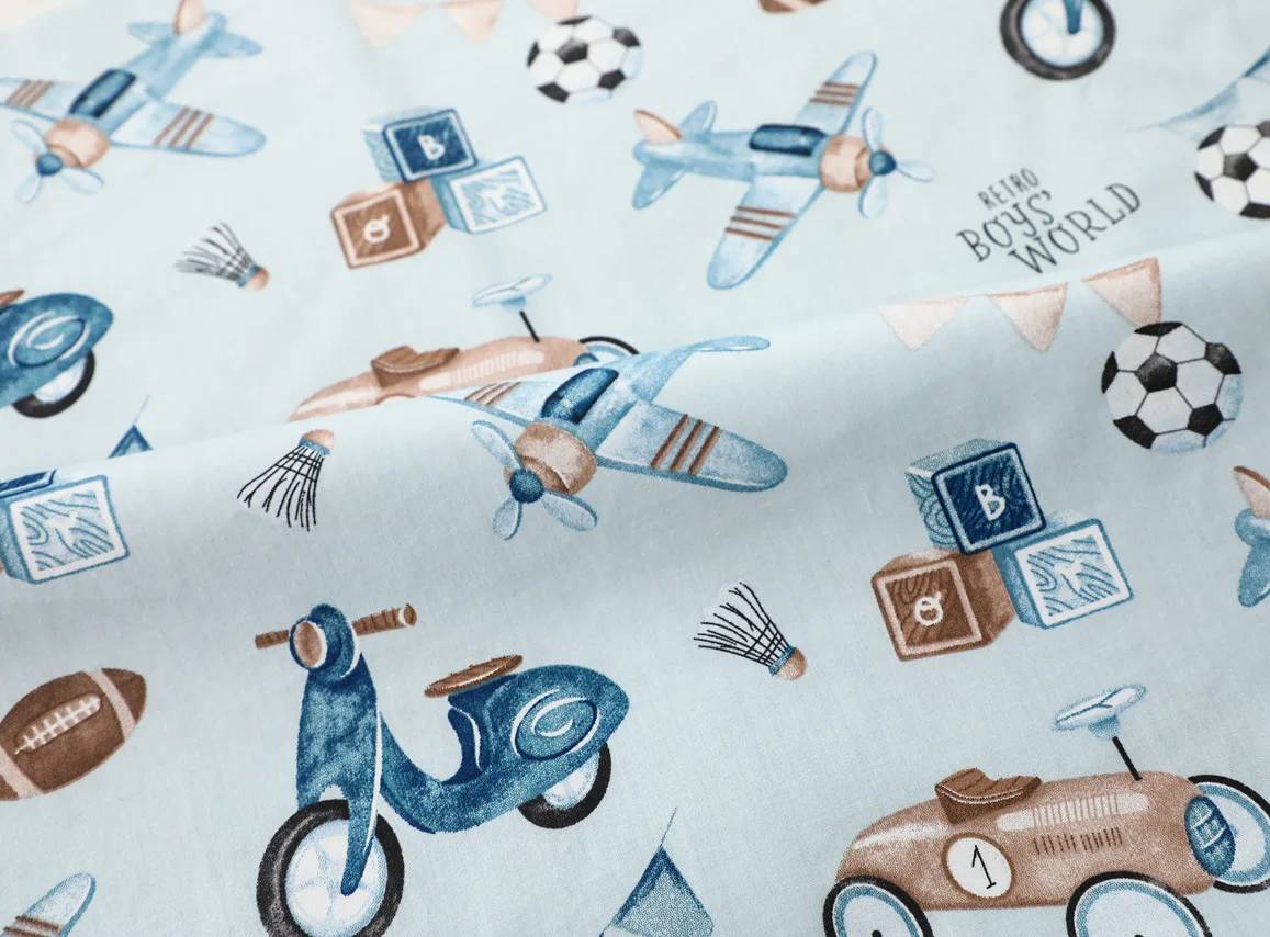 100% Cotton Fabric Dress Cotton Patchwork Cloth DIY Sewing Quilting Fat Quarters Material For Baby&Child Tecidos Motorcycle