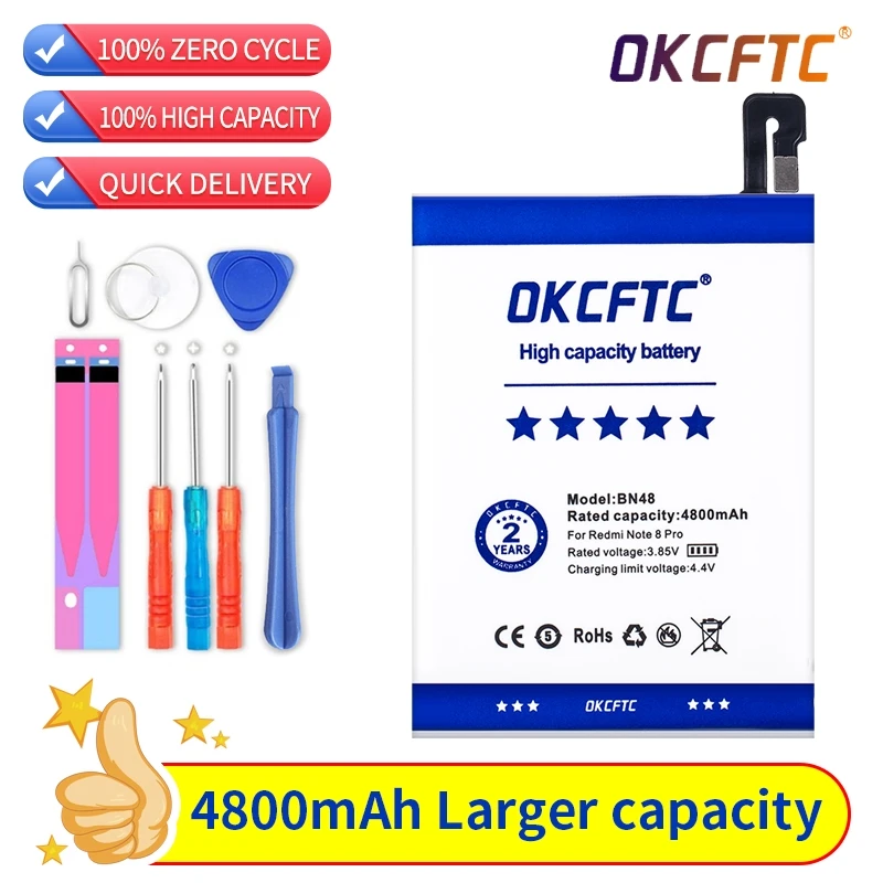 Original Replacement Battery For Xiaomi Redmi Note 6 Pro Note6 Pro BN48 Genuine Phone Battery 4800mAh