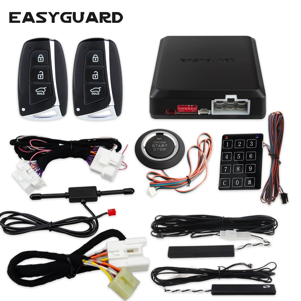 

Plug And Play Push Button System For Hyundai Elantra Santa Fe 2013-2017 CANBUS Compatible Remote Start PKE Keyless Entry