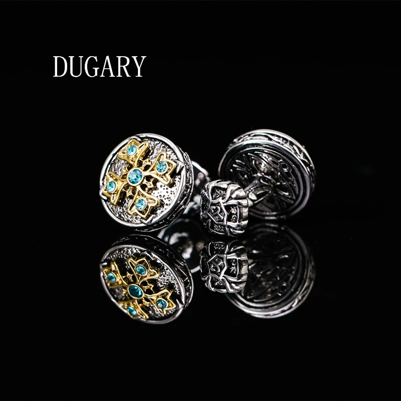 

DUGARY Luxury shirt cufflinks for men's Brand cuff buttons cuff links gemelos High Quality round wedding abotoaduras Jewelry