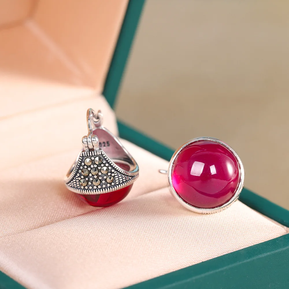 

Uglyless Natural Purple Pearls Ear Hoops for Women Noble Natural Gemstones Pearls Earrings Thai Silver 925 Silver Brincos Bijoux