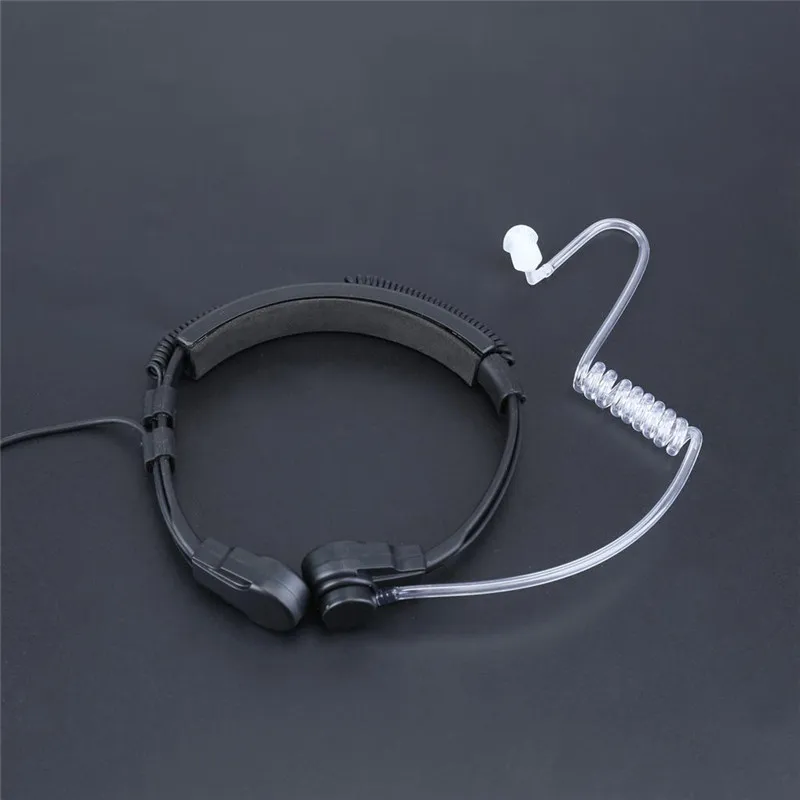 3.5mm Adjustable Throat Mic Earphone Microphone Covert Acoustic Tube Earpiece Headset With Finger PTT for iPhone Android Mobile