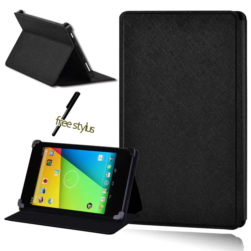 Leather Anti-fall Tablet Case For Google Nexus 7 / Nexus 9 Universal Tablet PU Leather /Shockproof Cover Case +Stylus