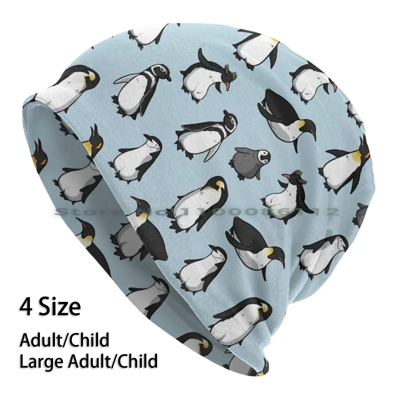 Cute Penguin Pattern Beanies Knit Hat Cute Animal Love Family Funny Best Selling Top Rated Pattern Penguins Adorable Birds