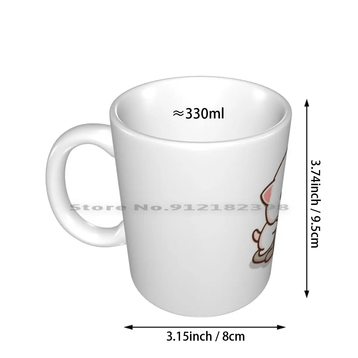 Peach And Goma Mochi Cat Love Ceramic Mugs Coffee Cups Milk Tea Mug Peach Cat Goma Mochi Cat Kitty Cute Romantic Kawaii