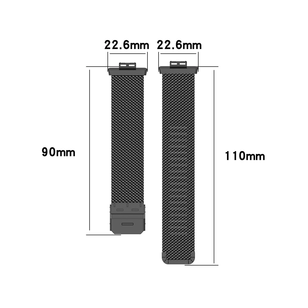 Milanese سوار حزام لهواوي ساعة تناسب الفولاذ المقاوم للصدأ شبكة حزام (استيك) ساعة