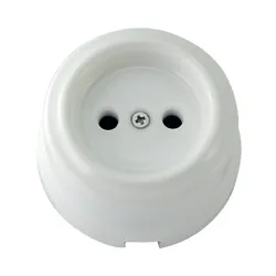 Germany Porcelain Vintage Wall Socket Outlet Without Earthing, 240V,16A