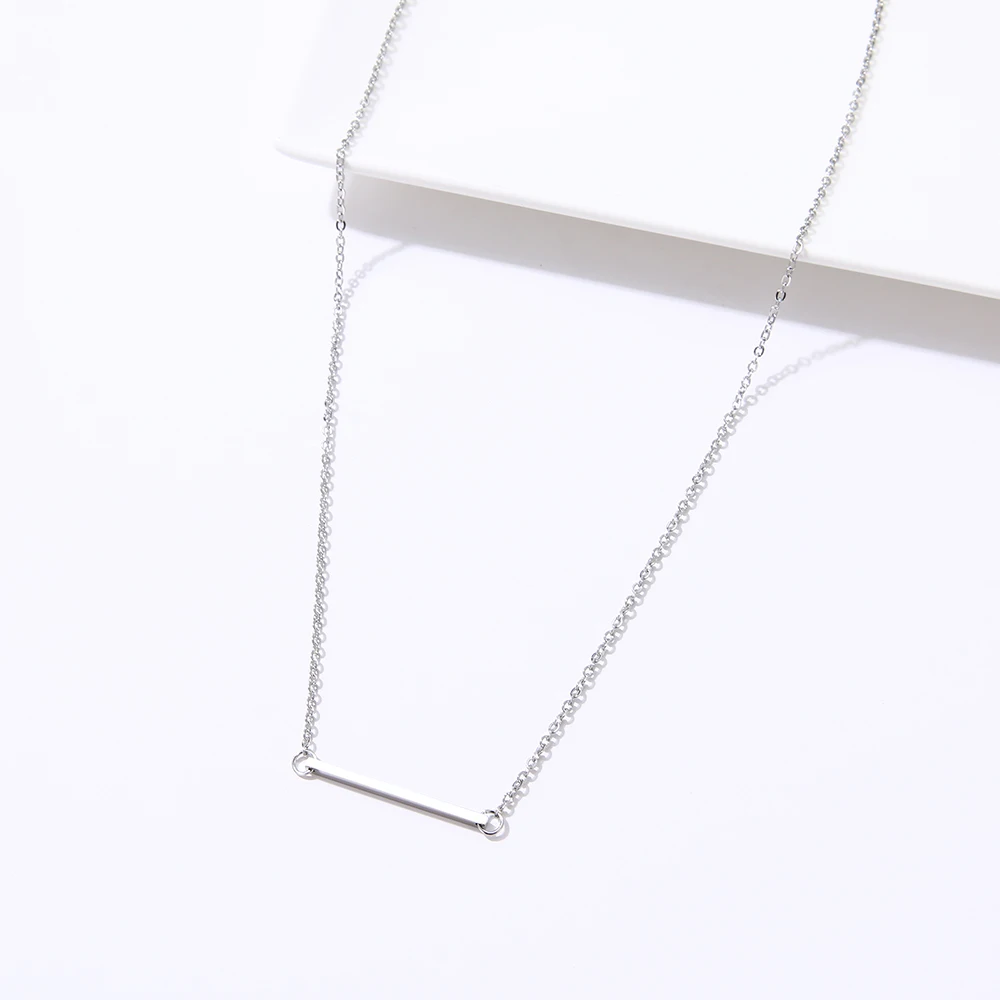 DOTIFI For Women Necklaces Simple Cross Bar Pendant Stainless Steel Necklace Fashion Jewellery image 4