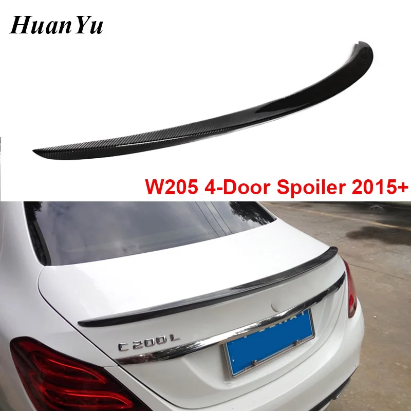 

4Door W205 Carbon Fiber Trunk Rear Spoiler for Mercedes-benz W205 4-Door Lips Wings C class 2015+ Car Styling Back Bumper Boot