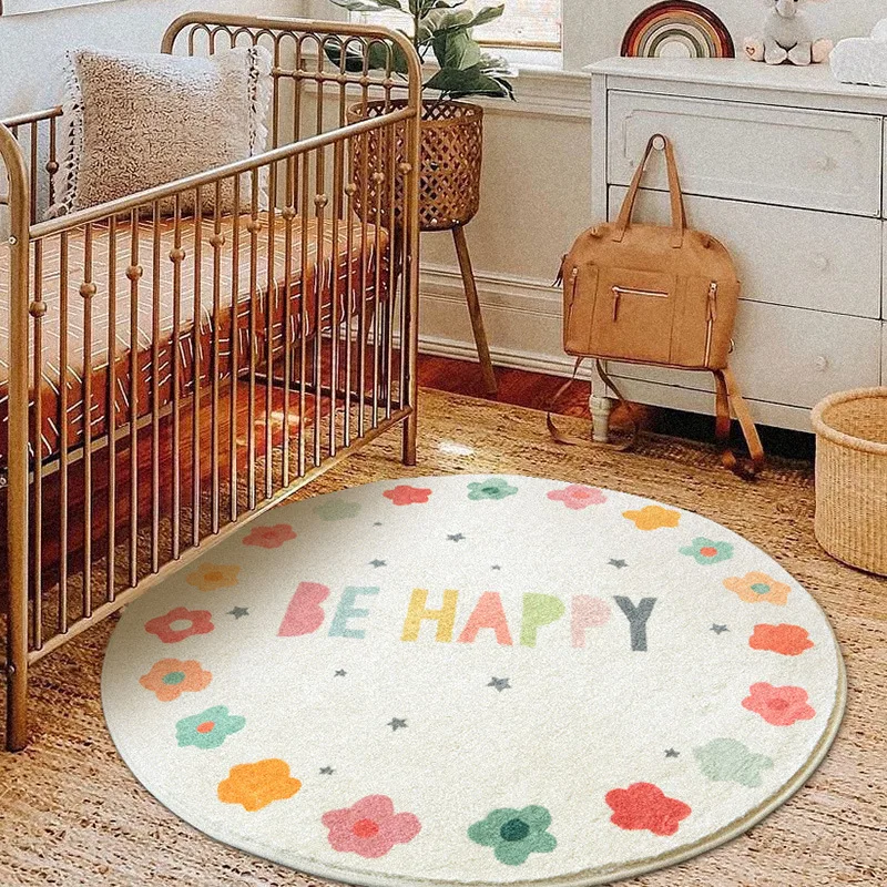 Baby Play Mat Comfortable Carpet Non-Slip Round Newborn Photography Props Kids Room Decoration Crawling Blanket Flowers Carpet