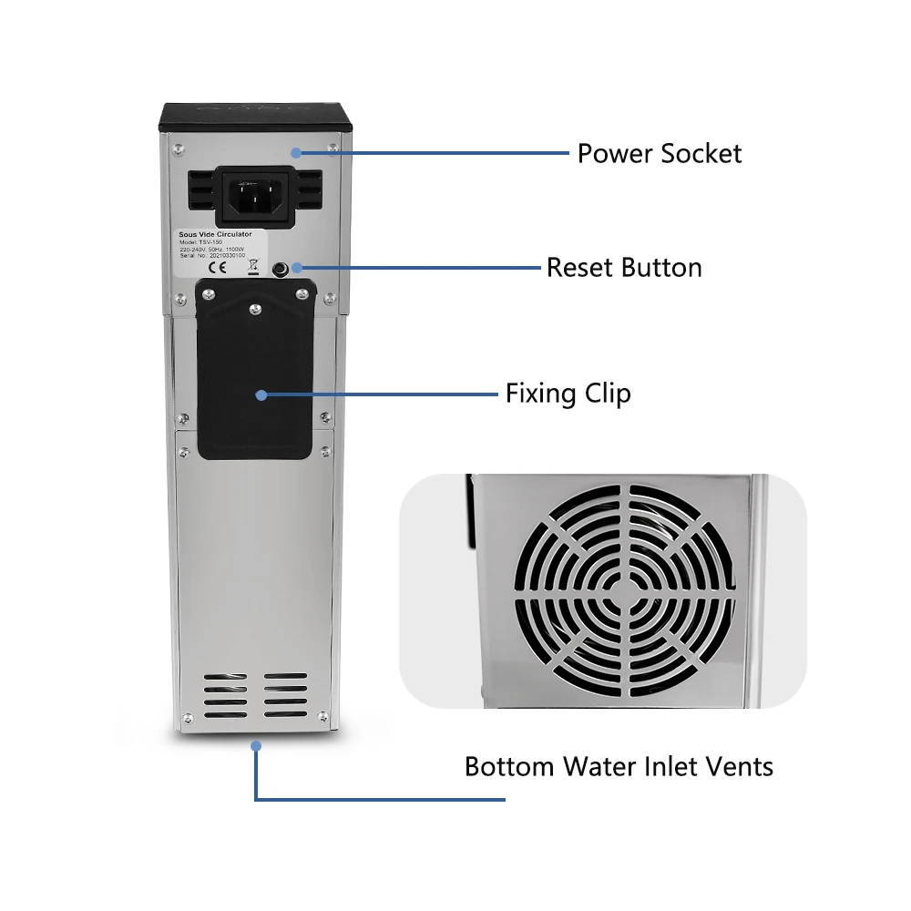 Itop-防水スロークッカー,1100w,頑丈な浸漬サーキュレーター,110v,220v