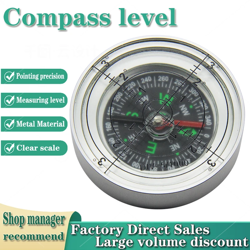 

Compass level, portable universal level, all metal level, geological compass, measure horizontal bubbles