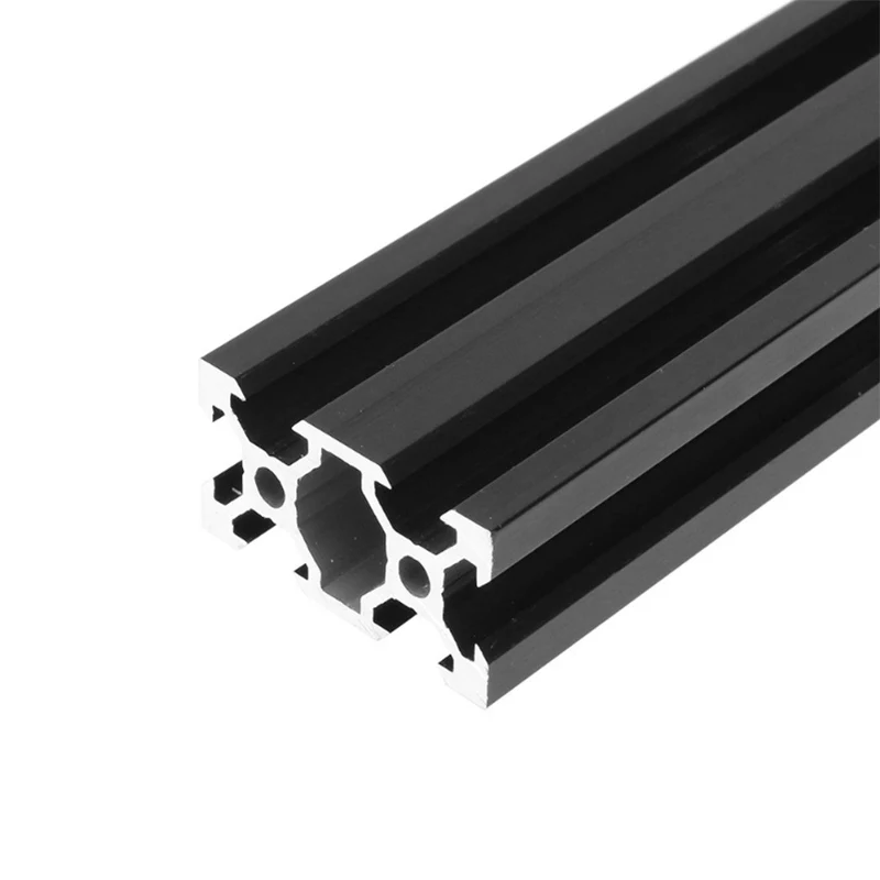 1PC BLACK 2040 V-Slot European Standard Anodized Aluminum Profile Extrusion 100MM-800MM Length Linear Rail for CNC 3D Printer