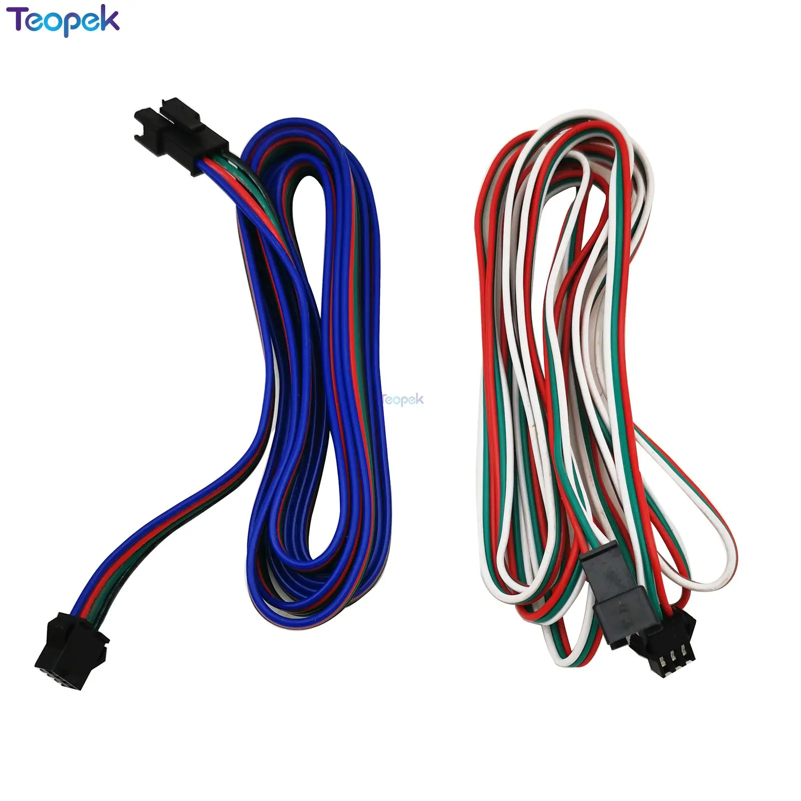 5pcs 50CM 1M 2M 5M 2Pin 3Pin 4pin Extension Cable 22AWG JST SM Plug Male To Female Wire Connector Cable