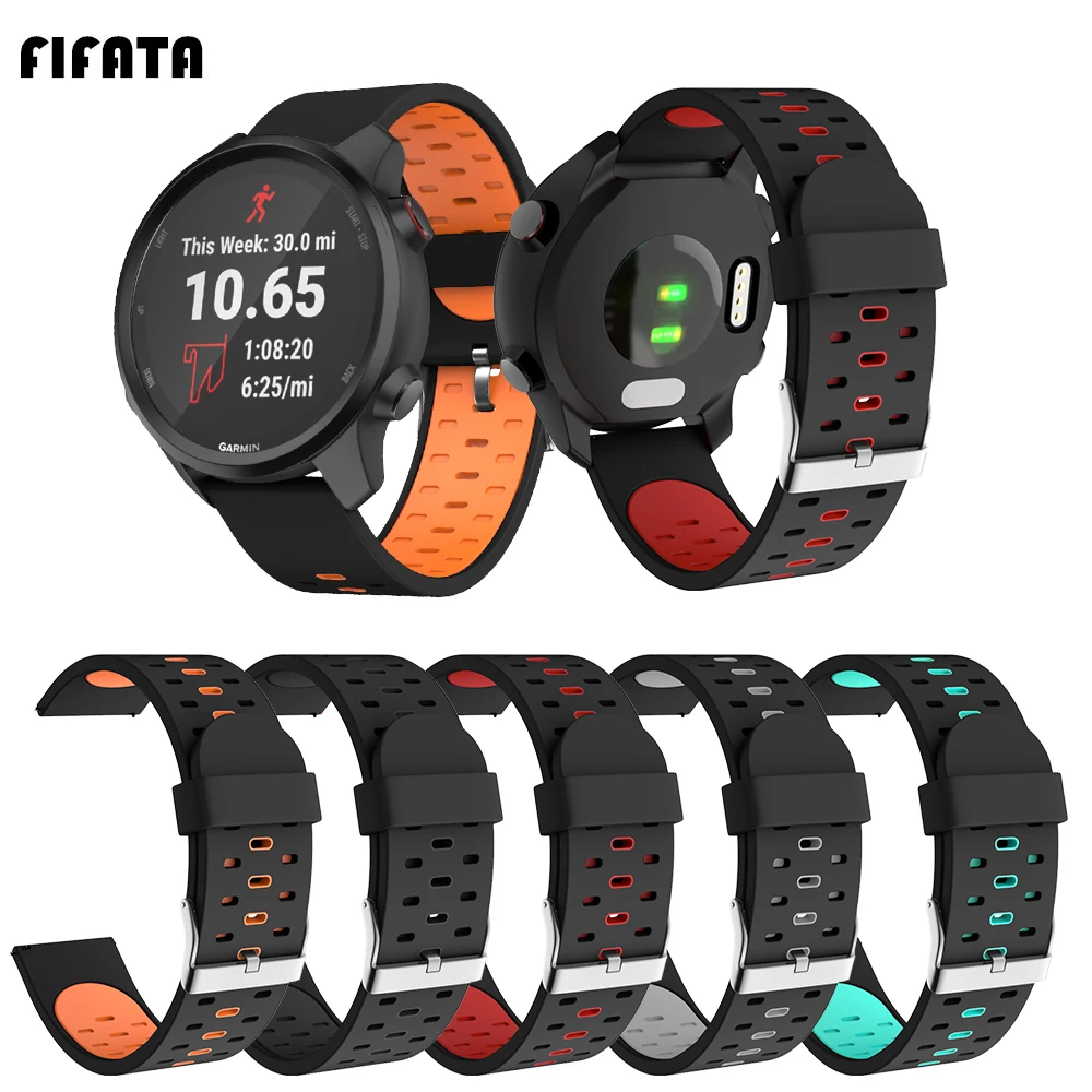 FIFATA 2020 New 20MM Colorful Silicone Wtach Strap For Garmin Venu/Vivoactive 3HR/Forerunner 245/Xiaomi Amazfit Bip/GTS/GTR 42MM