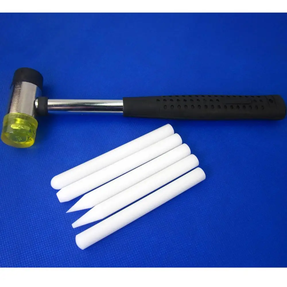 PDR King Tools car Dent Removal Auto Repair Tool  25mm rubber hammer White Nylon Tap Pen 5 pcs tapper down pen tools