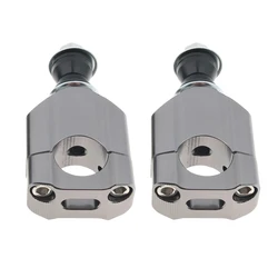 2pcs Front Handle Fat Bar Mount Clamps Riser for 22mm Motorcycle HandleBar- CNC Machined, 2 Colors