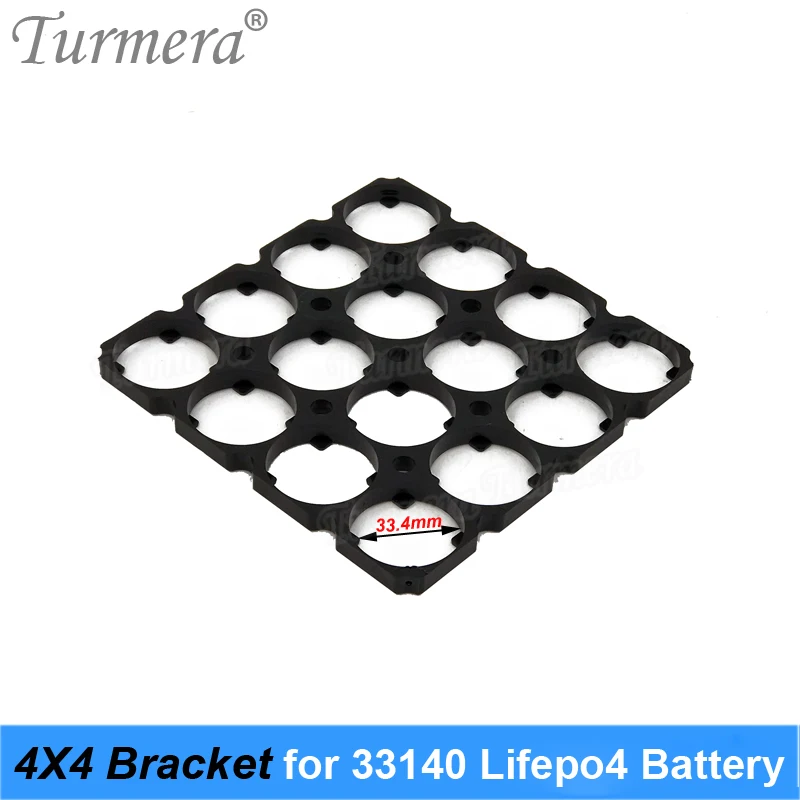 Turmera 4X4 33140 3.2V 15Ah Lifepo4 uchwyt wspornika baterii plastikowa średnica 33.4mm do akumulatora system magazynowania energii słonecznej