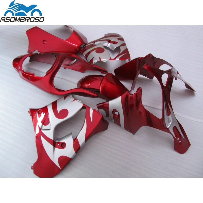 

New Arrival Injection Plastic Motorcyle for Kawasaki Ninja ZX9R fairing kit 2000-2001 white red fairing set zx9r 00 01 DW28