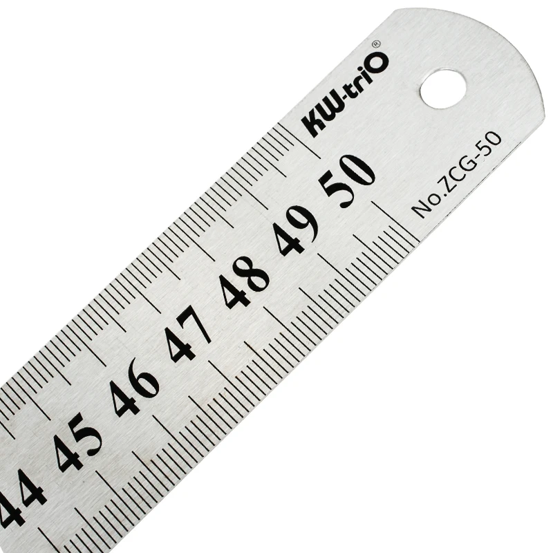 1PC Metal Ruler Sewing 15 20 30 50cm School Stainless Steel Straight Ruler Double Sided Drawing Rulers Office School Supplies