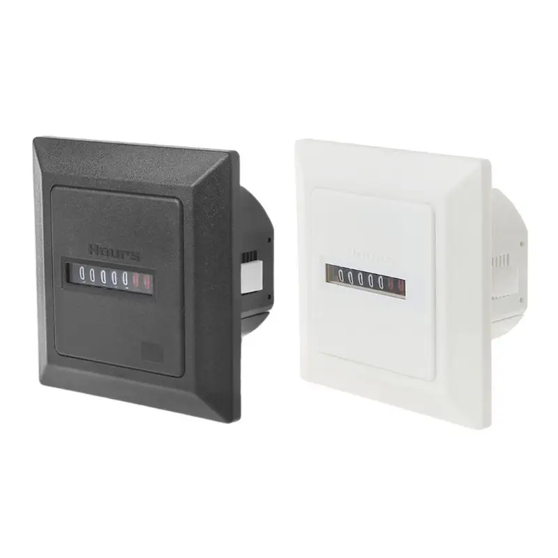 Accurate HM-1 Timer Square Counter Digital 0-99999.9 Hour Meter Hourmeter Gauge 0.3W AC220-240V / 50Hz AC