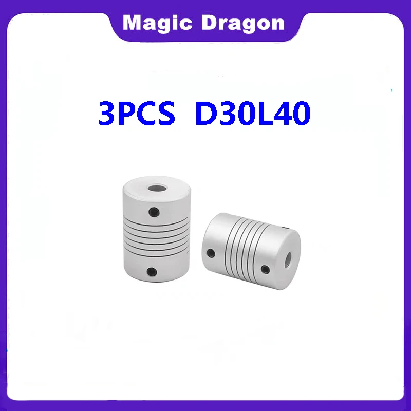 

Magic Dragon 3pcs 8/10/12/15/16mm D30L40 RS aluminum alloy top wire winding elastic motor screw coupling 3d printer accessories