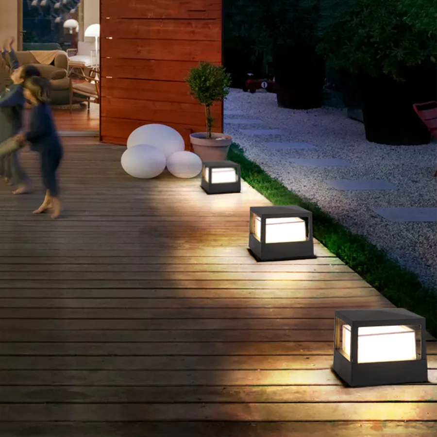 

Waterproof LED Lawn Lamp 10W 12W Garden Column Light Landscapes Courtyard Deck Post Pillar Light Villa Pathway Fence Pillar Lamp