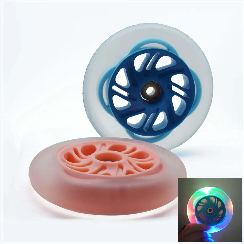 HOOMORE 85A PU Inline Speed Skating Wheels for Powerslide 3X125mm Frame White Green Blue Red 125mm*24mm Night Street Brush Rodas