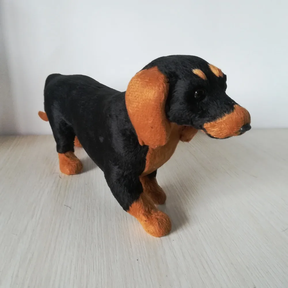 about 33x13cm simulation dog black Dachshund polyethylene&furs Dachshund hard model prop,home decoration Xmas gift w1012