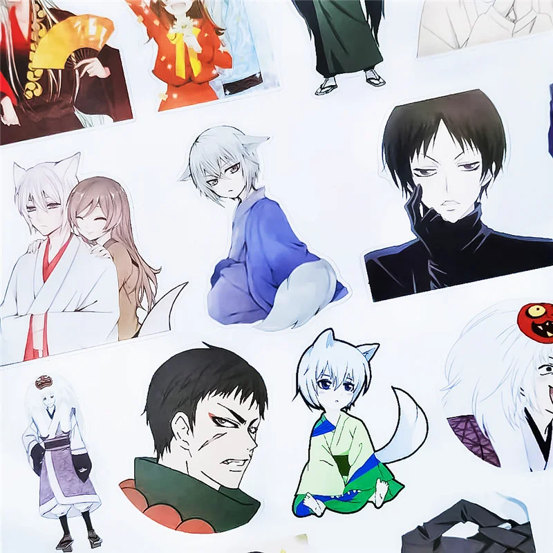 Pegatina de personajes de Anime japoneses, álbum de recortes artesanal, planificador diario, pegatinas decorativas, 54 unids/lote por bolsa