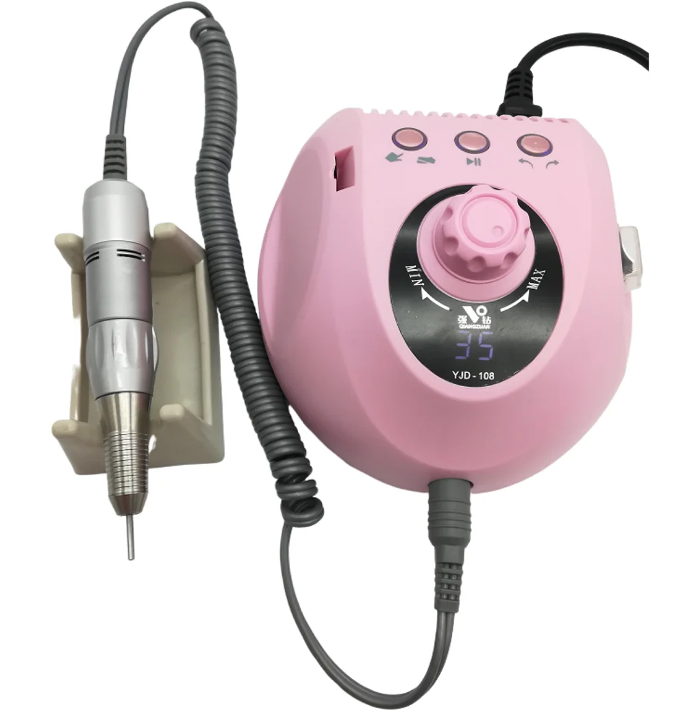 1set STRONG DRILL LED display  35000rpm brush handpiece micromotor YJD108 Electric  nail drill machine