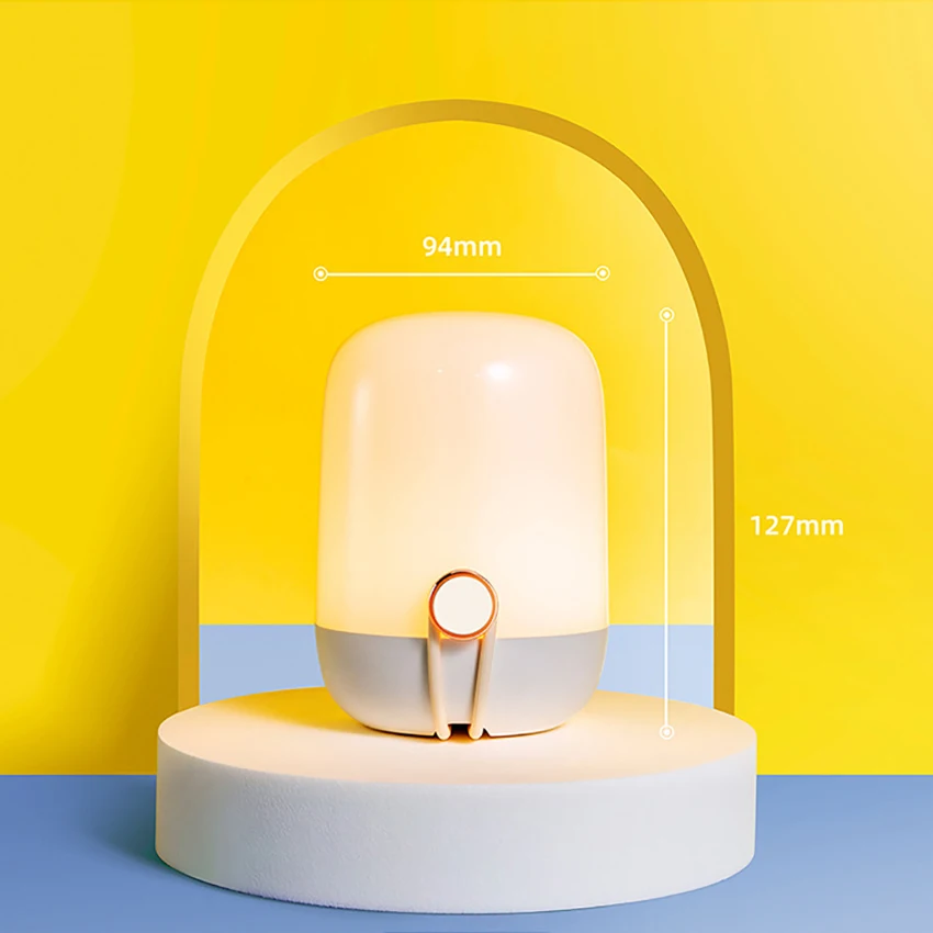 Lampada da comodino ricaricabile dimmerabile continua portatile della luce notturna della scuola materna del LED con la corda, cambiamento di colore per il salone delle camere da letto