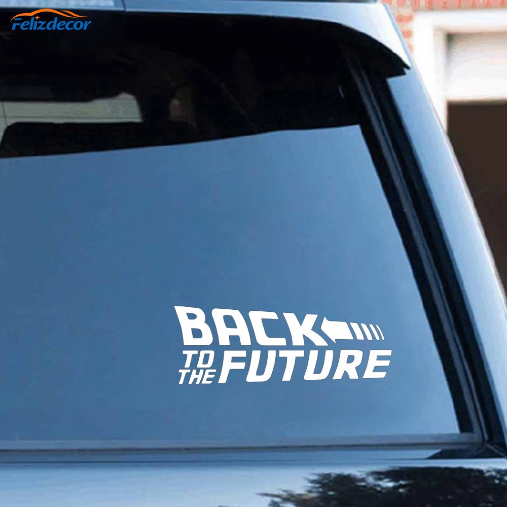 Black/Silver Funny Back To The Future Car Stickers Decoration Car Styling Window Vinyl Stikers and Decals Auto Products    C338