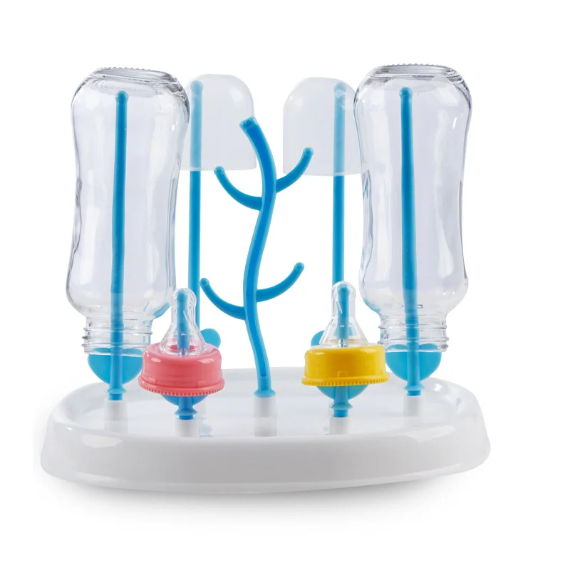 Baby Flasche Trocken Rack Baby Flasche Ablauf Racks Flasche Lagerung Trocknen Rack Baby Flasche Reinigung Trockner Baum Form Milch flasche rack