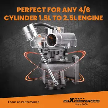 Univerzální turbodmychadlo T3 s přírubou A/R 0,63 V-band, vylepšený turbodmychadlo 6 nejlepší prodej Turbo Fiesta kompresor - №3