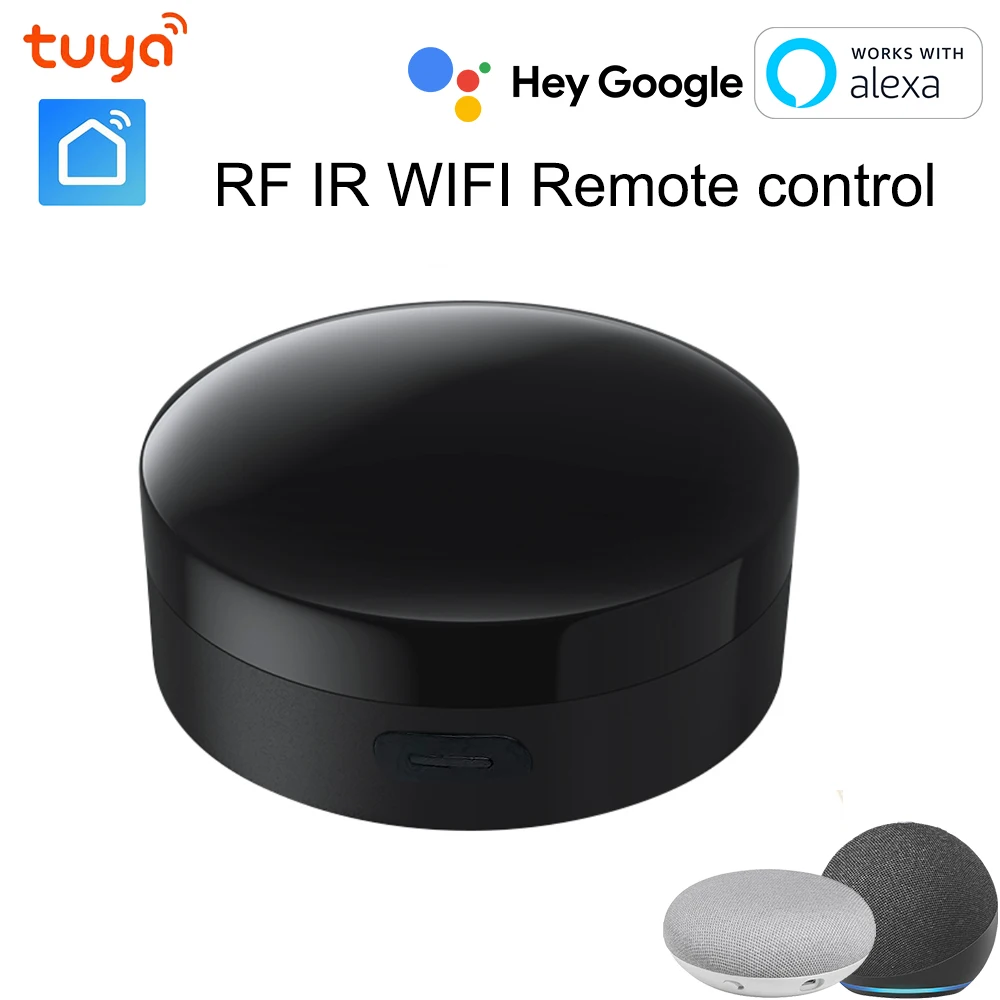 Tuya WIFI Smart Remote Control Infrared TV,Air Conditioner,433MHz RF Door, Curtain, Lamp,Alexa And Google Voice Control