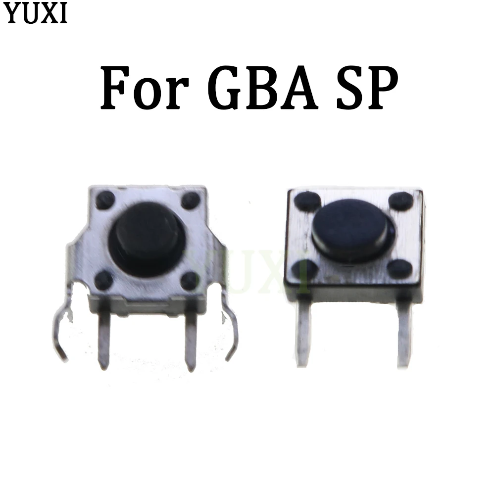 YUXI-gatillo de hombro para GameBoy Advance GBA, botón de tecla L R, Micro interruptor de repuesto para GBA SP, 4 pines, 1 unidad