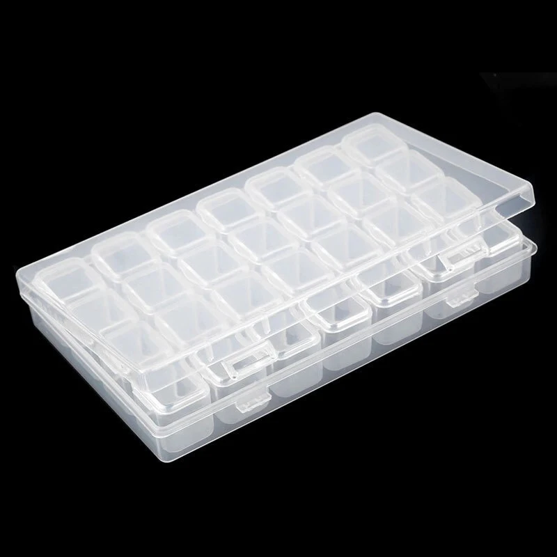 28 Grids Diamond Painting kits Plastic Storage Box Nail Art Rhinestone Tools Beads Storage Box Case Organizer Holder kit