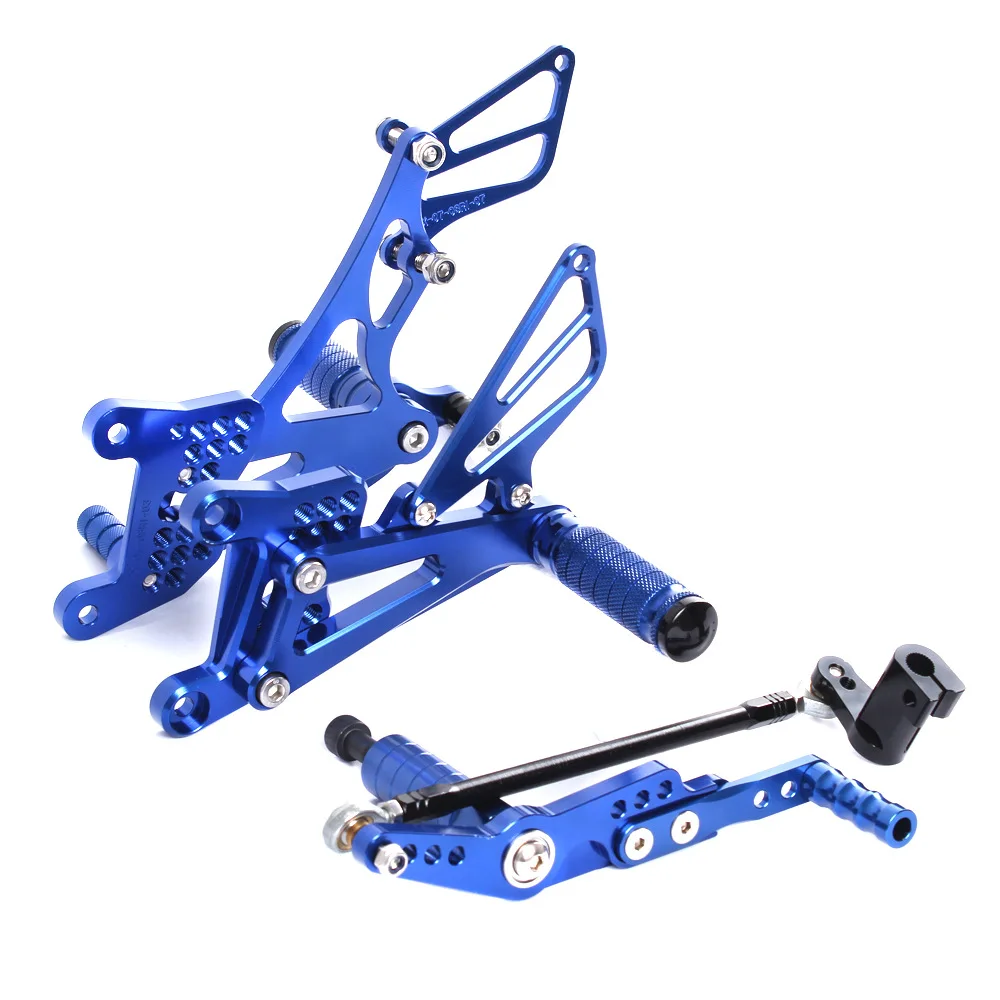 Motorcycle CNC Aluminum Adjustable Rear Set Foot Pegs For YAMAHA YZF R1 2007 2008 YZF-R1 YZFR1