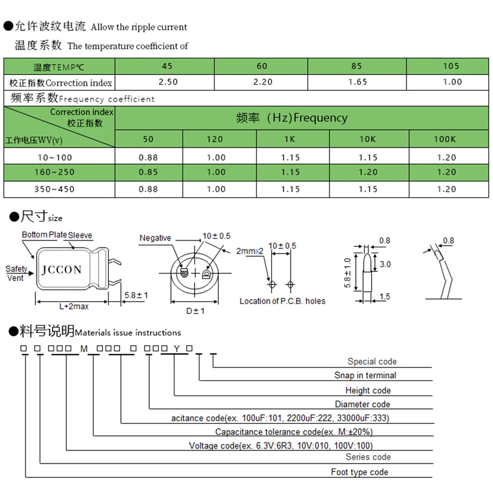 2pcs One Pair 22000uF 63V 35x70mm JCCON 105 ℃ 63V 22000uF Horn Aluminum Audio Amplifier Wire Cutting Power Filter Capacitors