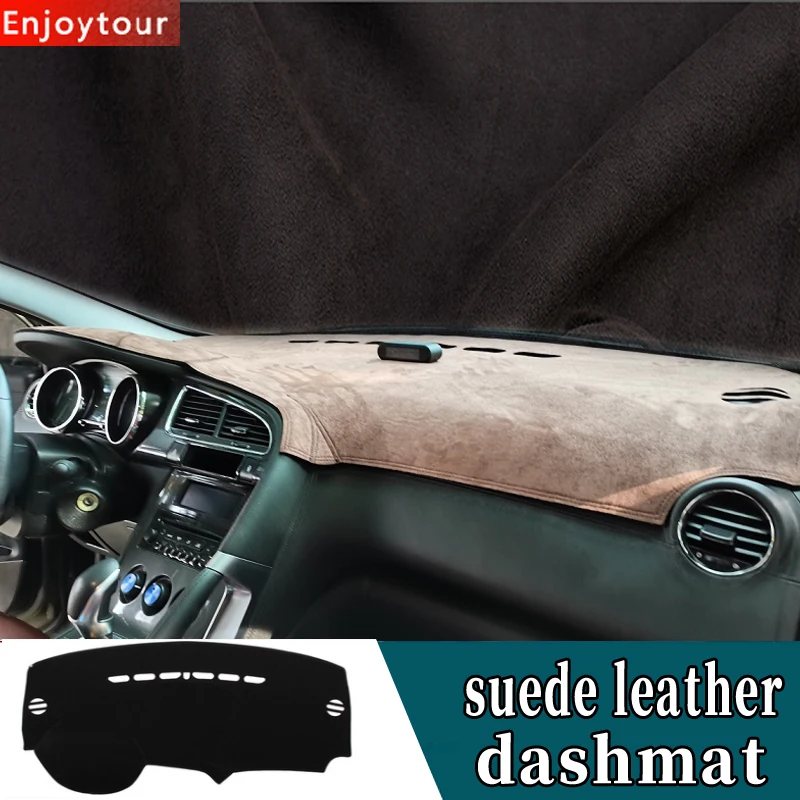 For Peugeot 3008 5008 2008  2009 2011 2012 2013 2014 2015 Suede Leather Dashmat Dashboard Cover Pad Dash Mat Carpet Car-styling