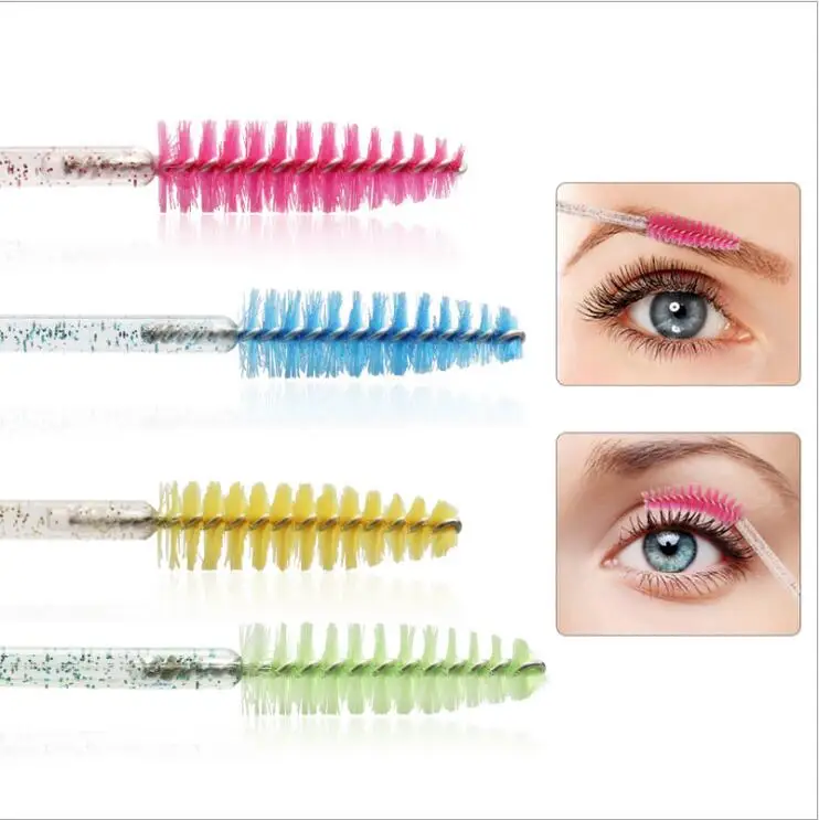 Brosses à cils brillantes, applicateur de mascara, peigne à friser les cils, outil de maquillage de beauté, 50 pièces