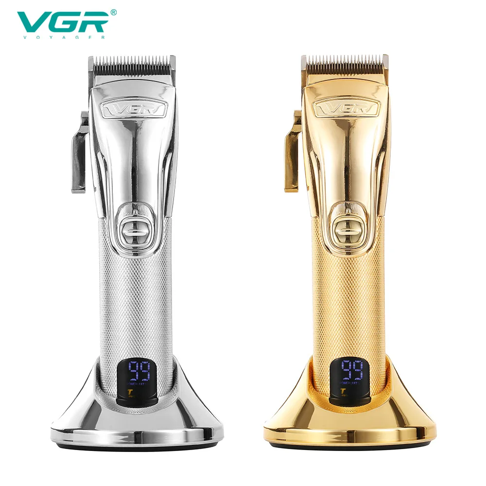 VGR Professional Hair Clipper Personal Care Barber Hair Trimmer For Men Shaver LCD Rechargeable Electric Clippers Hair Salon