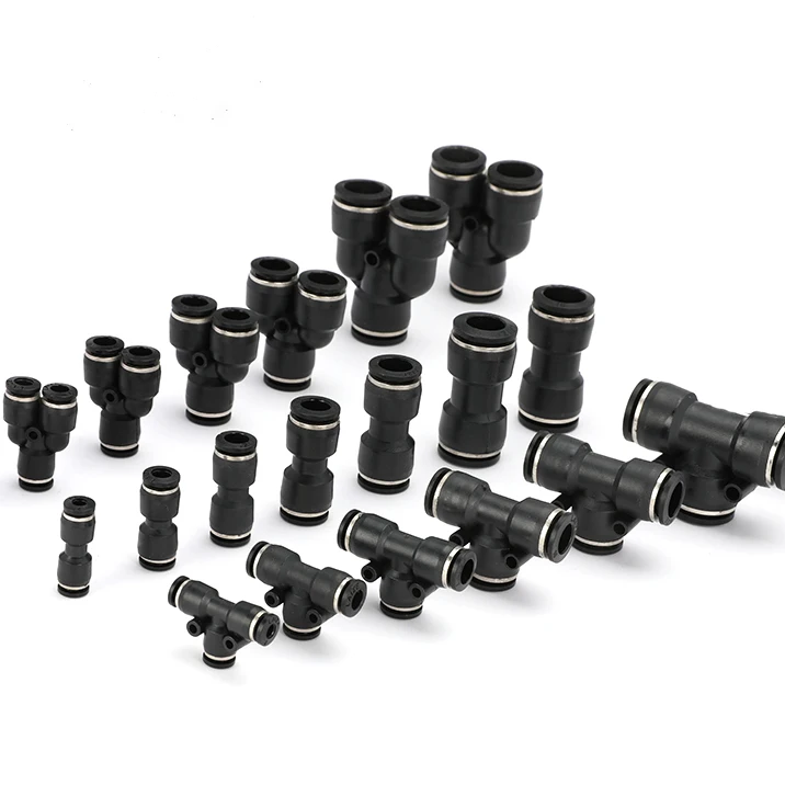 10PCS Pneumatic Fittings PY/PU/PE Water Pipes Pipe Connectors 4-12mm PU Hose Nylon Tube Quick Coupler Tee Air Hose Straight Gas