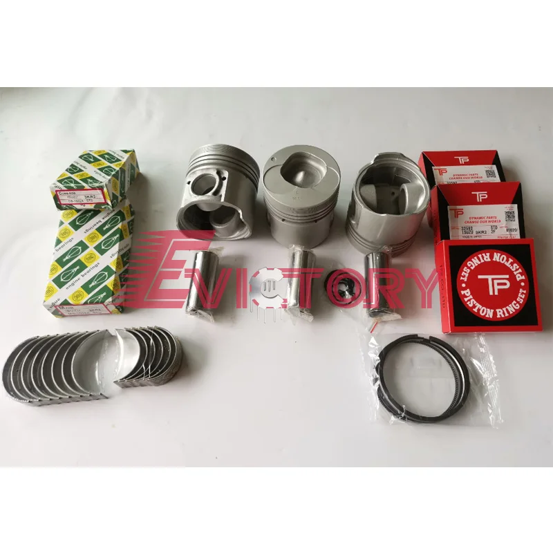 

For hitachi excavator ISUZU 3KR2 water pump overhaul kit full gasket piston ring bearing set