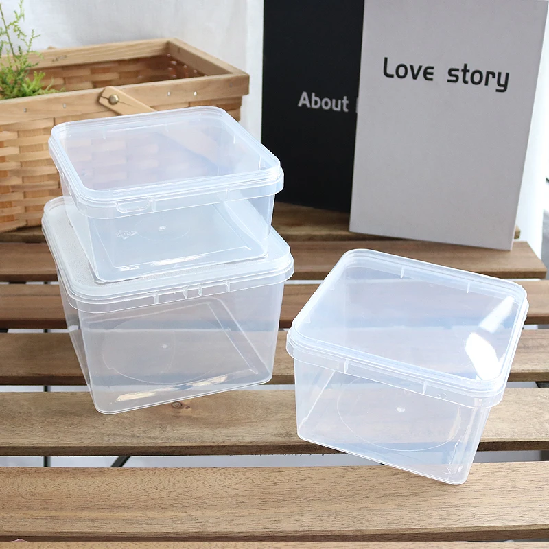 5pcs Net red ice cream dessert pudding packaging box party fruit salad sandwich takeaway fresh-keeping plastic box with lid