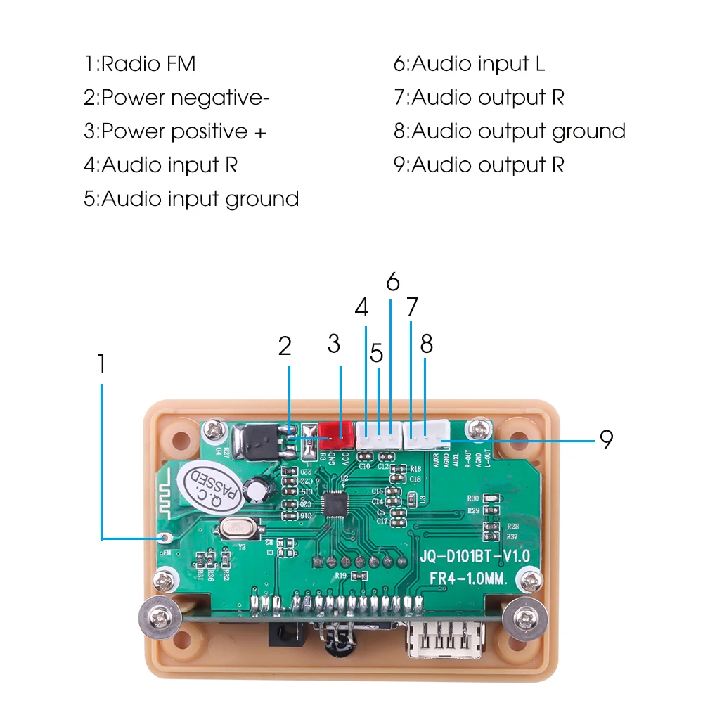 Bluetooth 5.0 MP3 Decoder Decoding Board Module 5 v 12v Car USB MP3 Player WMA WAV TF Card Slot / USB / FM Remote Board Module