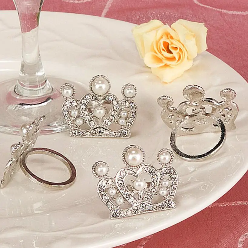 

Free shipping 4pcs/lot Napkin buckle silver crown napkin buckle