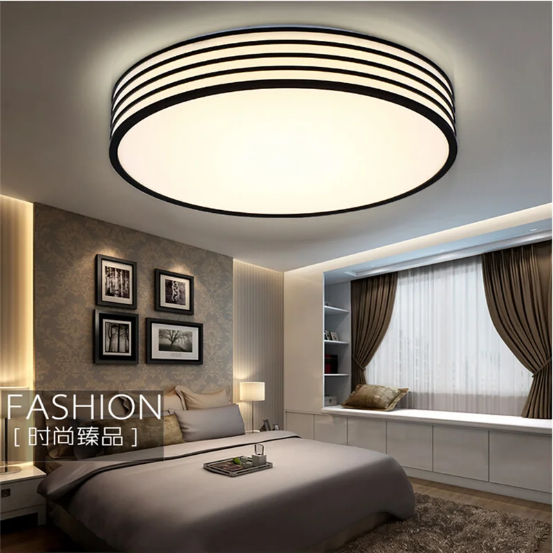 

ROUND ceiling lamp black white color light led ceiling lighting DIA.40cm.50cm,60cm dimmable RC control bedroomceiling light